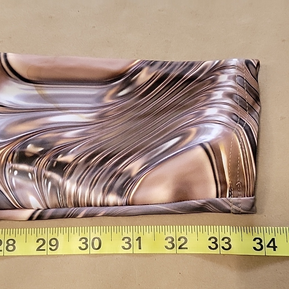 Unbranded Unsized Bodysuit, Brown, Tans and White Swirl / Poured Pattern - Picture 12 of 15